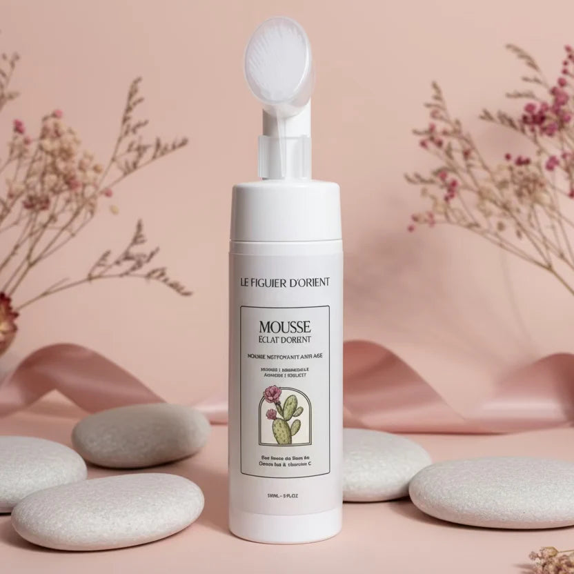 Mousse Éclat d’Orient — Nettoyante, Démaquillante & Anti-Âge à la Rose - 150ml