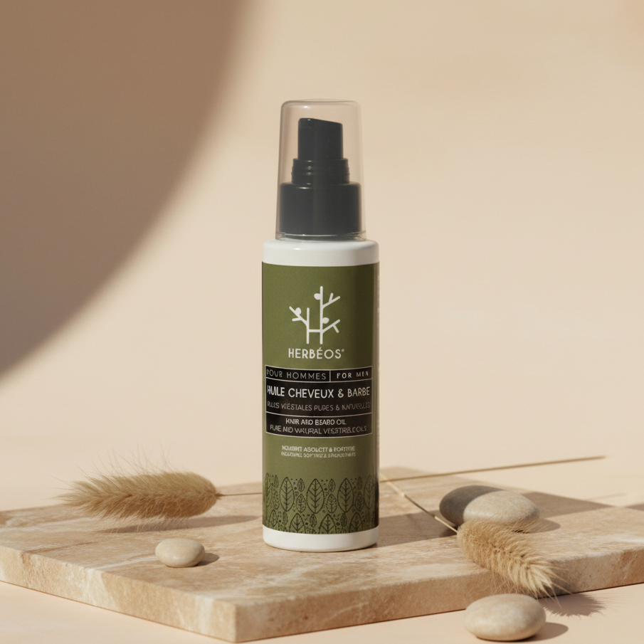 huile fortifiante sublimante pour cheveux et barbe soin pour hommes au naturel Le Figuier d'Orient
