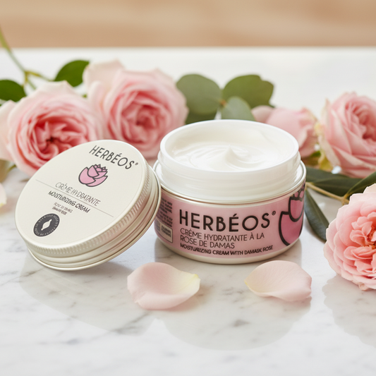 Crème hydratante naturelle à la rose de Damas – soin hydratant et apaisant