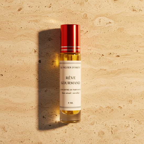 parfum musc rêve gourmand, soins naturels et parfums concentrés sans alcool, Le Figuier d'Orient