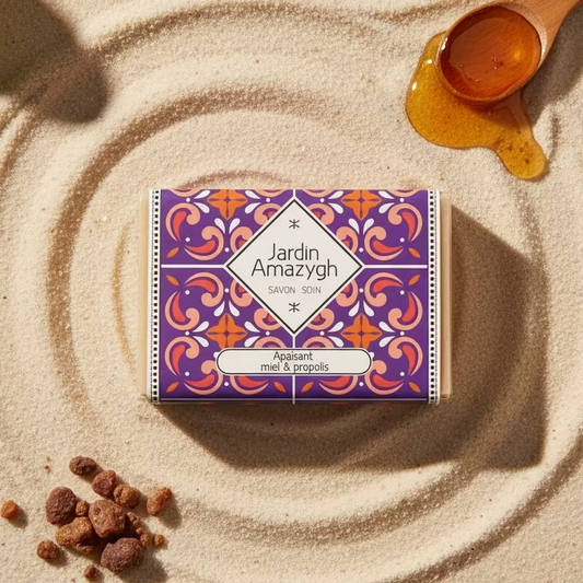 Savon Naturel Apaisant Miel & Propolis – Le Figuier d’Orient | Jardin Amazigh