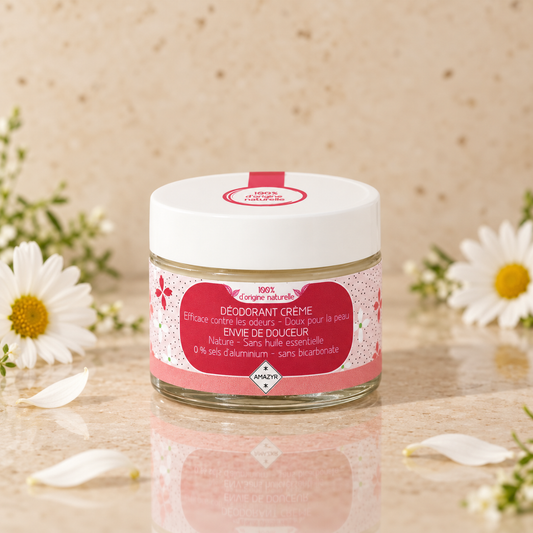 Déodorant naturel crème Envie de Douceur sans bicarbonate et sans sels d’aluminium, formule douce pour peaux sensibles – Le Figuier d’Orient