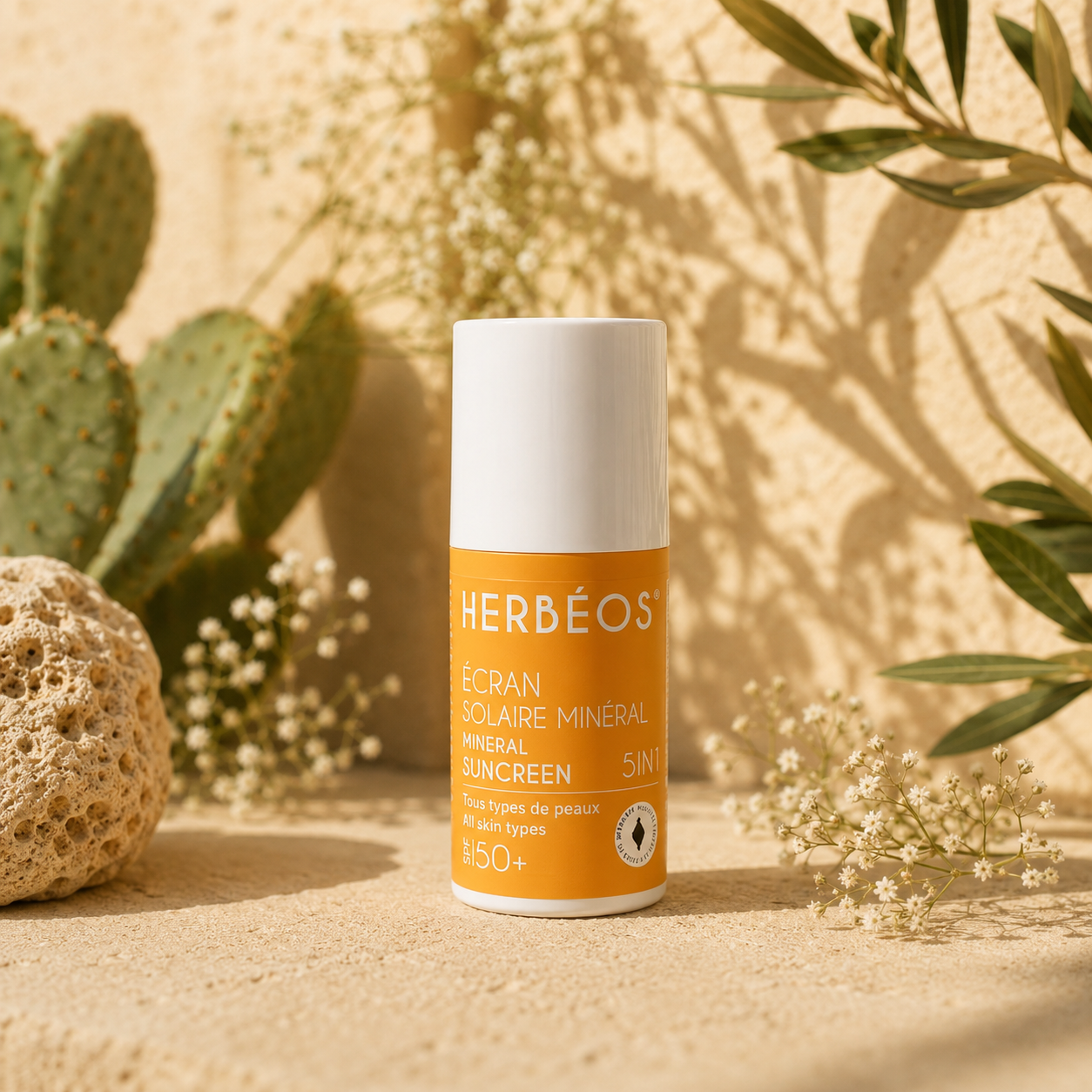 Écran solaire minéral SPF 50+ anti-âge pour le visage – protection solaire naturelle – Le Figuier d'Orient