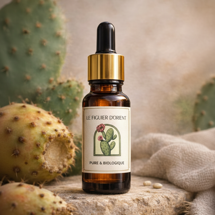 huile de pépins de figue de barbarie anti-âge naturel et biologique, soins naturels cosmétique premium suisse, Le Figuier d'Orient